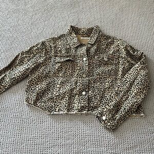 starlow cheetah denim jacket